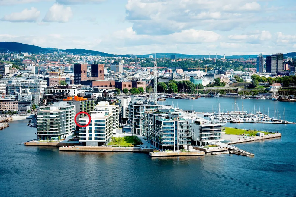 Leiligheten har panoramautsikt over Oslofjorden og egen takterrasse på 55 kvadratmeter. Foto: Finn Ståle Felberg