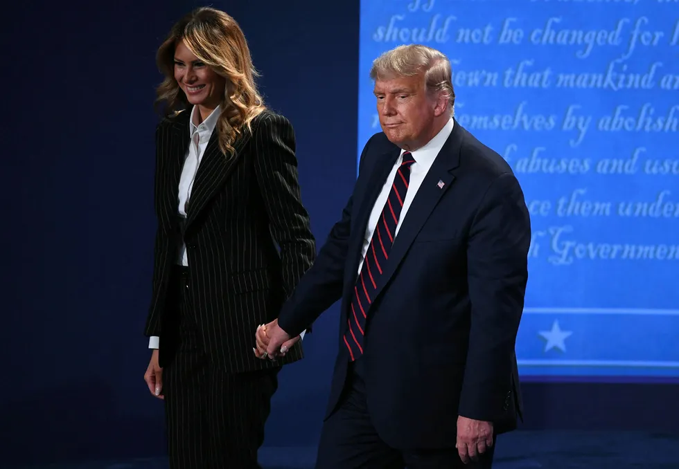 USAs president Donald Trump og førstedame Melania Trump har testet positivt for korona.