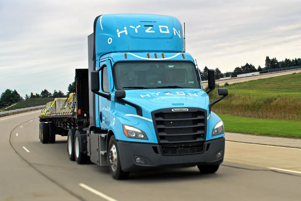A Hyzon Motors truck.