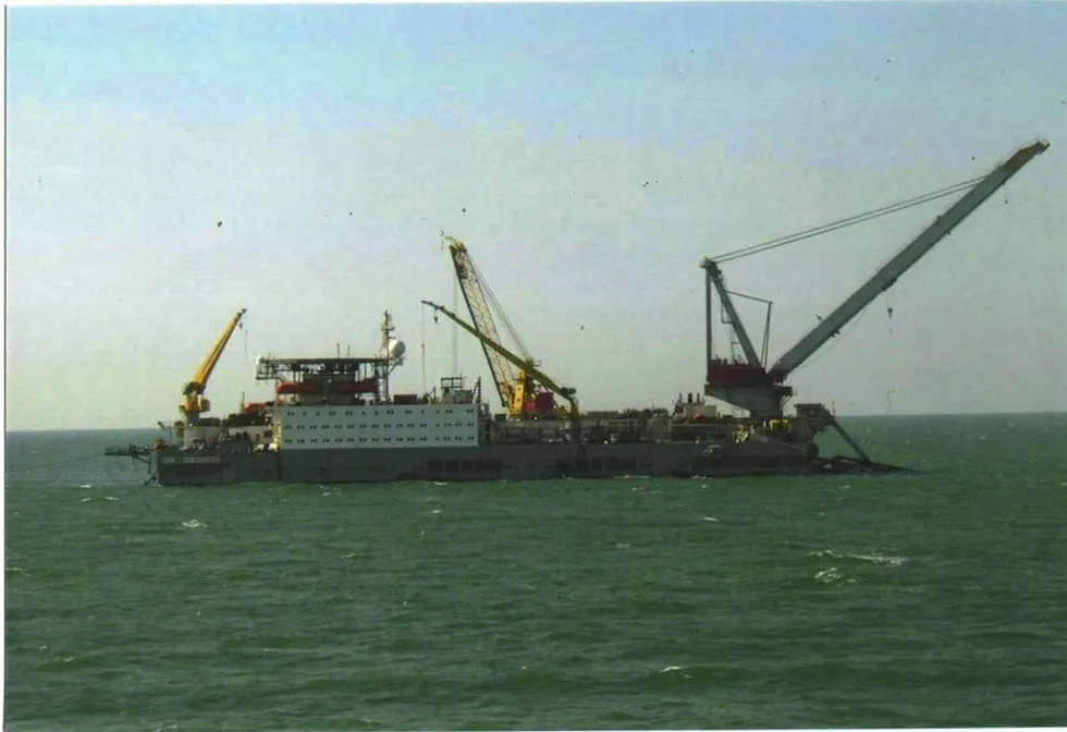 Fatal explosion: the pipelaying barge Israfil Huseynov