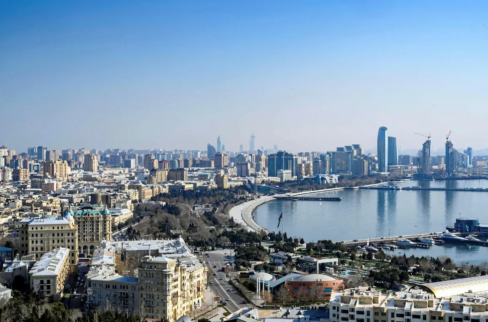 Absheron delay: a general view of the Azeri capital Baku