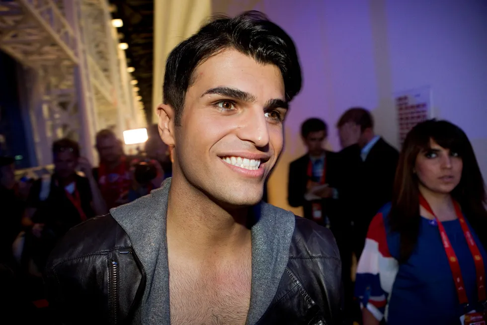 Touraj «Tooji» Keshtkar etter finalen i Eurovision 2012 hvor han endte på sisteplass.