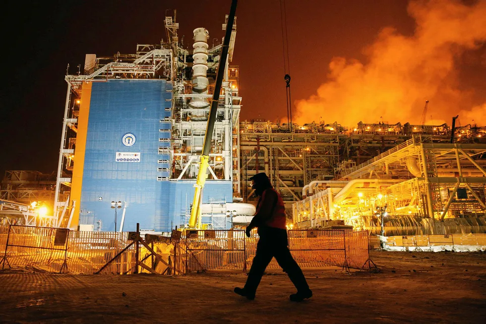 Evacuation complete: Yamal LNG plant in the port of Sabetta on the Yamal Peninsula in Russia