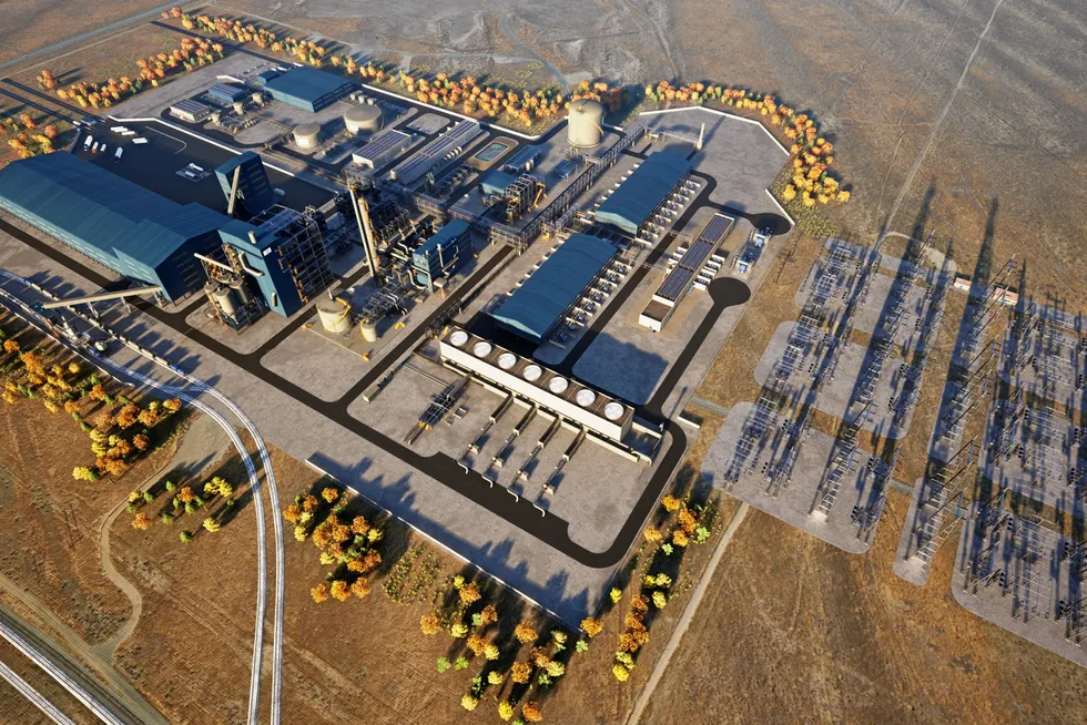 Rendering of Atlas Agro's proposed $1.5bn green fertiliser plant in Washington State in the PNWH2 Hub