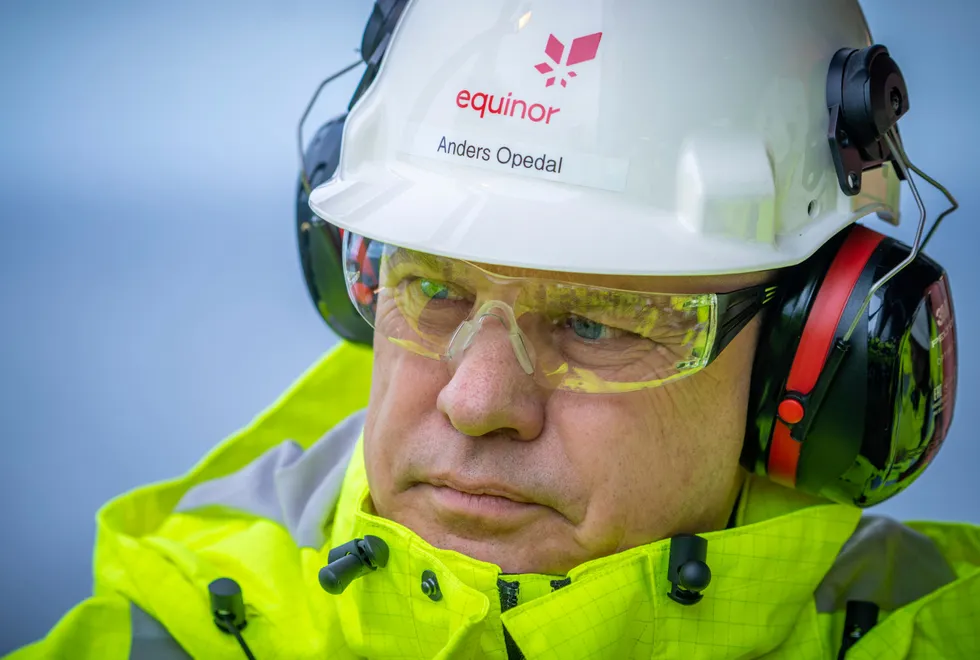 Ready to drill: Equinor chief executive Anders Opedal.