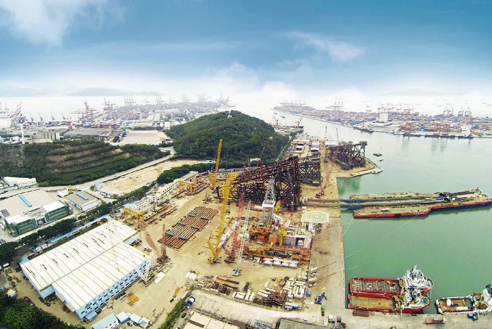 A wide-angle view of the CSE yard in Shenzhen.