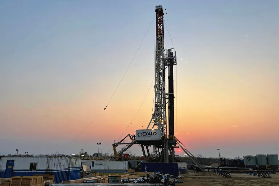Waiting game: the Exalo 202 rig is currently warm-stacked in Zimbabwe's Cabora Bassa basin.