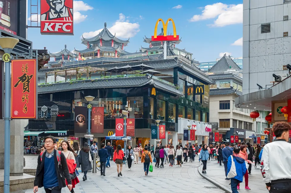 McDonald's and KFC are among the fast-moving restaurants in China.