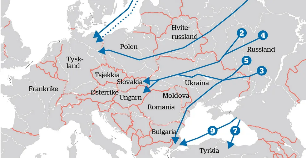Flyten av gass har stoppet på flere av gassrørledningene fra Russland. Nord Stream gassrørledningene som går gjennom Østersjøen har sannsynligvis blitt utsatt for sabotasje og gassen har lekket ut.
