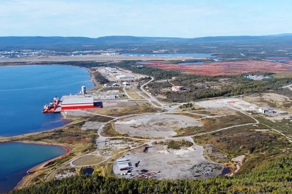 The proposed location of Project Nujio’qonik, in Stephenville, Newfoundland.