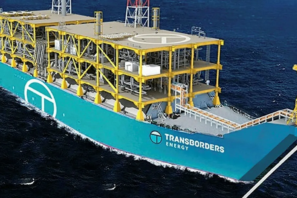 an artist's impression of the small-scale FLNG