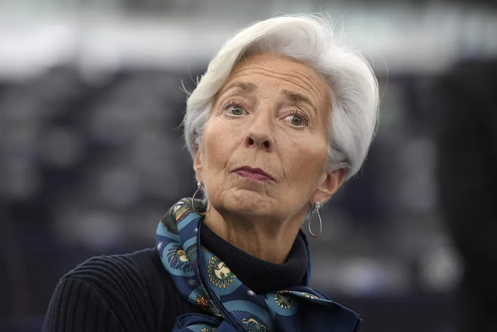 Sjefen for den europeiske sentralbanken Christine Lagarde.
