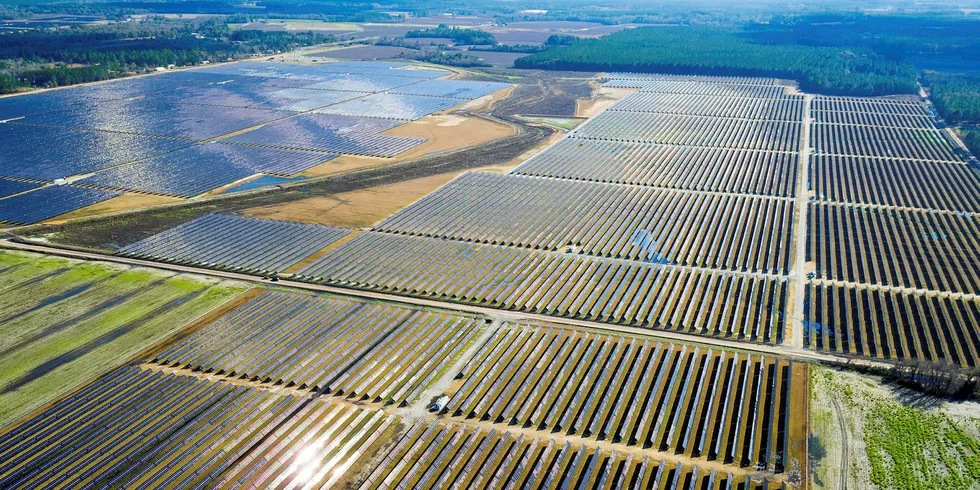 A Silicon Ranch PV array in the US state of Georgia.