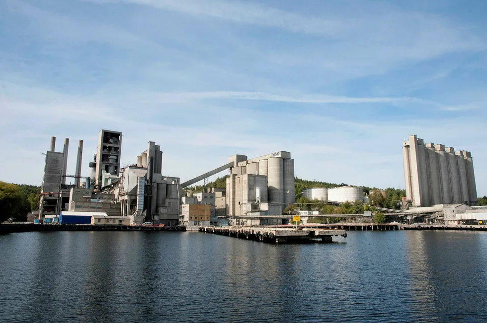 Carbon capture plan: Norcem cement plant in Brevik, Norway