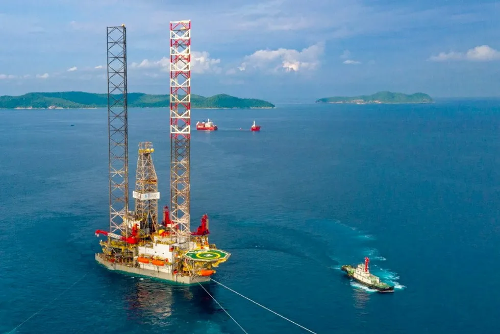 Rig fleet expansion: a jack-up rig owned by Shelf Drilling, which operates several offshore rigs for ONGC