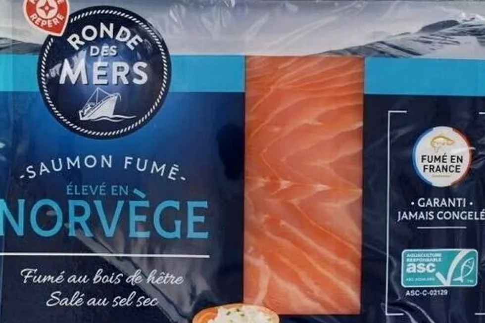 French retailer Leclerc has pulled the oak smoked salmon line from stores across France.