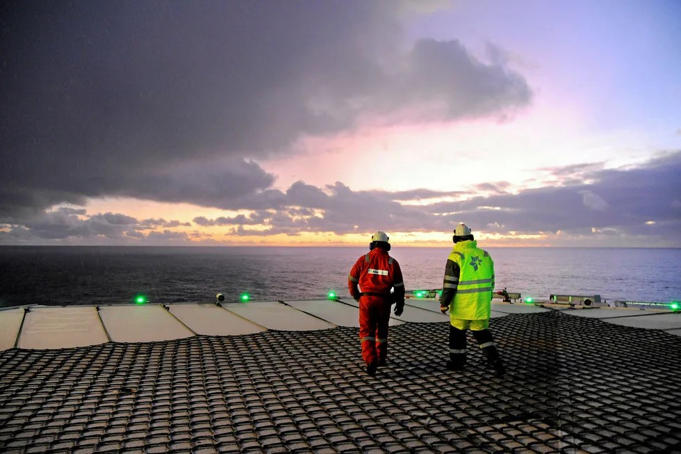 New frontier: Statoil workers in the Barents Sea