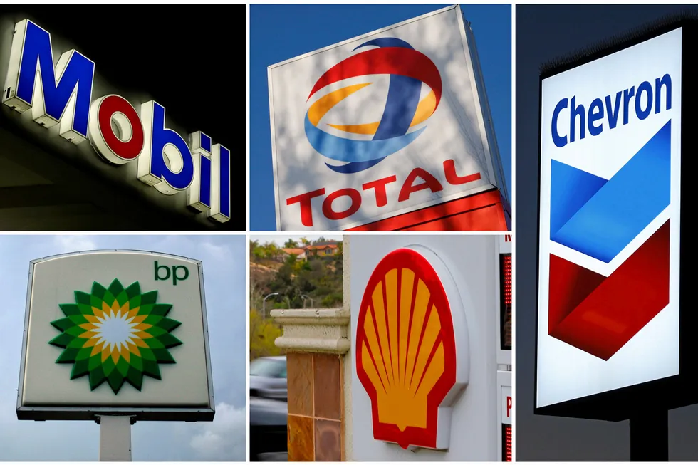 Heightened risks: S&P has warned Chevron, ExxonMobil, Shell and Total that they face possible downgrades to their credit ratings, while BP's outlook was revised to 'negative'.