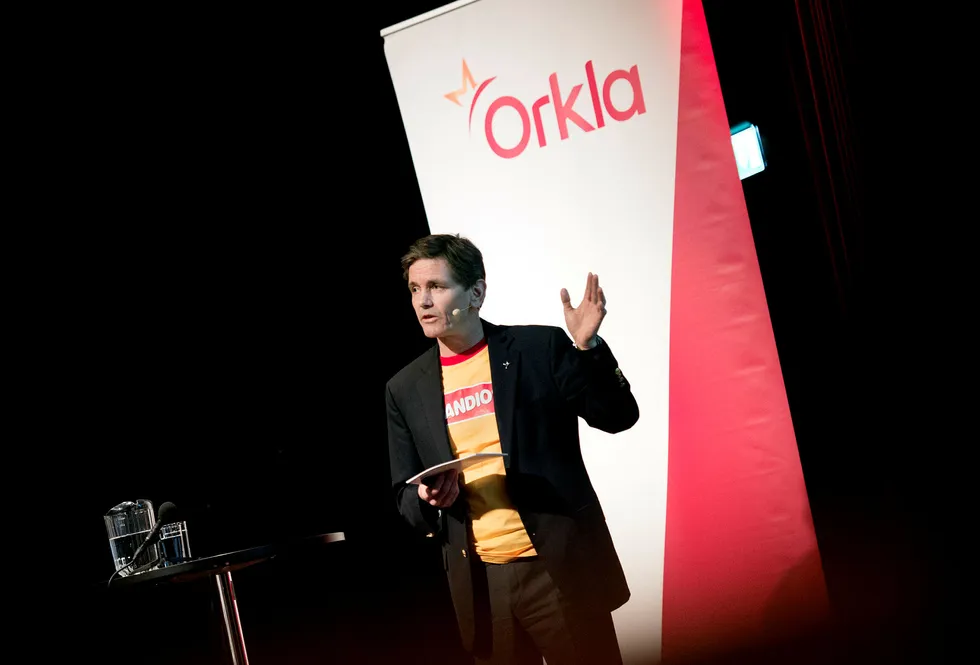 Peter Ruzicka - konsernsjef i Orkla la frem kvartalstall torsdag. Foto: Elin Høyland