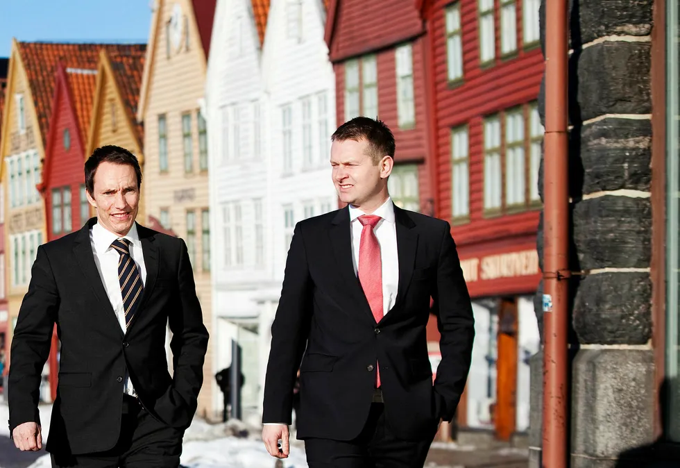 Begge gründerne av Nordic Securities, Erik Egenæs (t.v.) og Endre Tangenes, er blant de saksøkte.