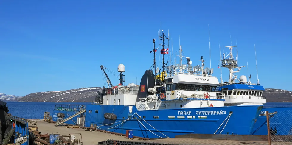 MÅ HJEM: Russiske fiskefartøyer som bare lander fangst i utenlandske havner vil fra 2022 ikke få fiske på russiske kvoter.