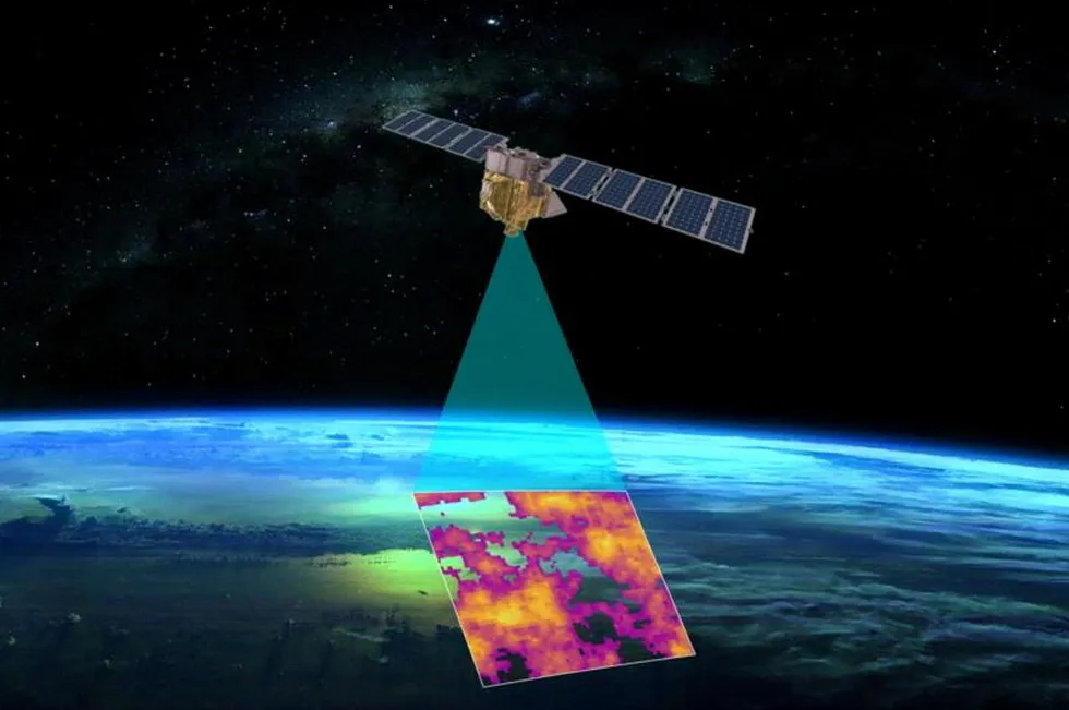 Clear view: A rendering of the MethaneSAT satellite that will be used to track methane emissions.