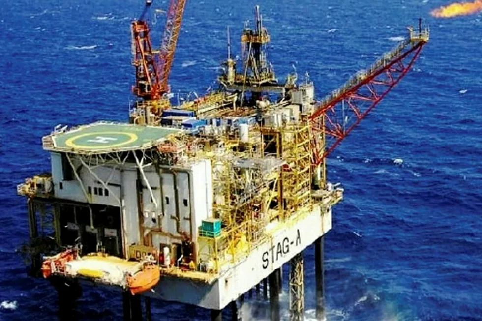 Production: the Stag oilfield off Western Australia