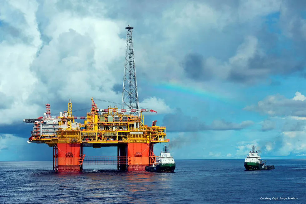 Offshore work: the Ichthys central processing facility