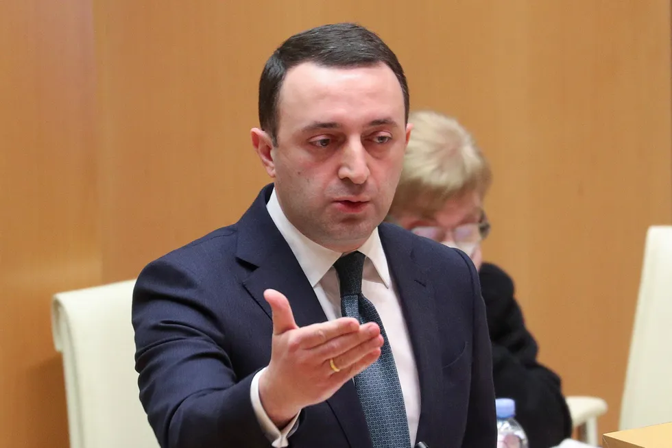 Warm welcome: Georgia's newly appointed Prime Minister, Irakli Garibashvili