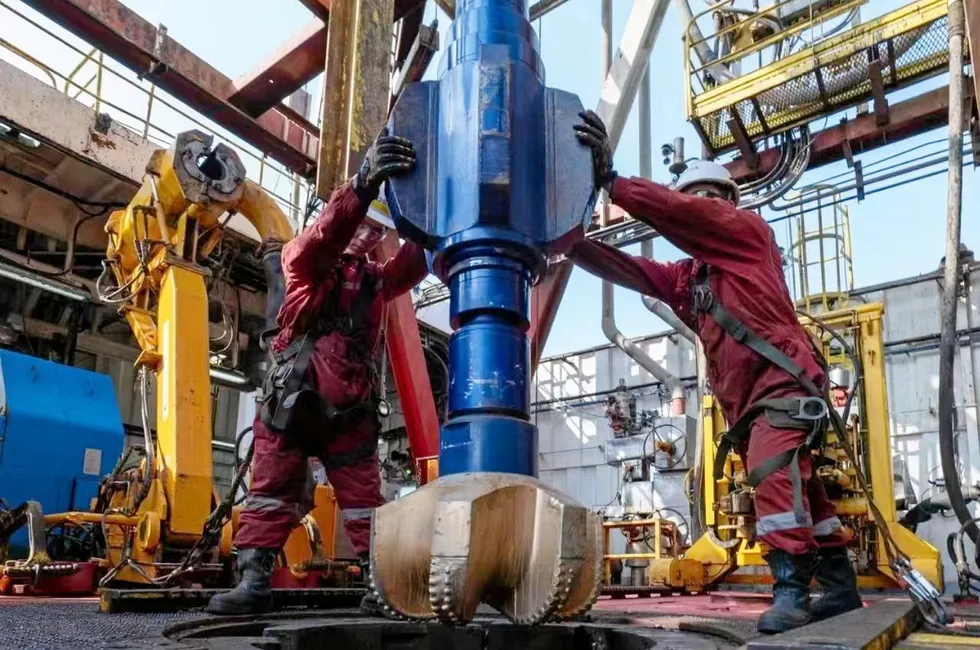Drilling under way at the Bozhong 26-6 condensate asset offshore northern China.
