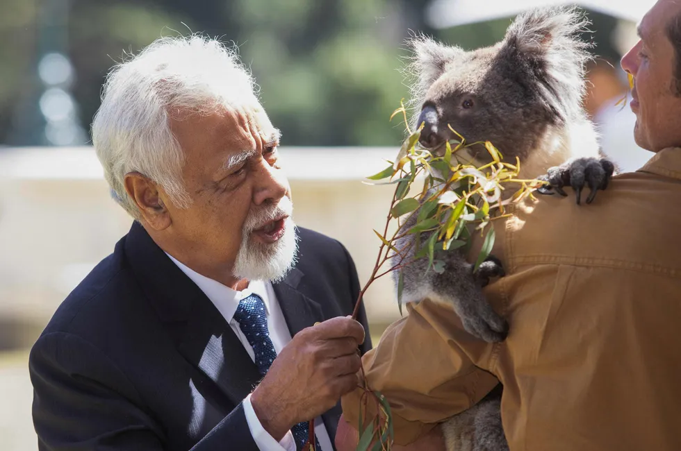 Meet and greet: Timor-Leste Prime Minister Xanana Gusmao meeting a koala at the ASEAN-Australia Special Summit 2024 in Melbourne