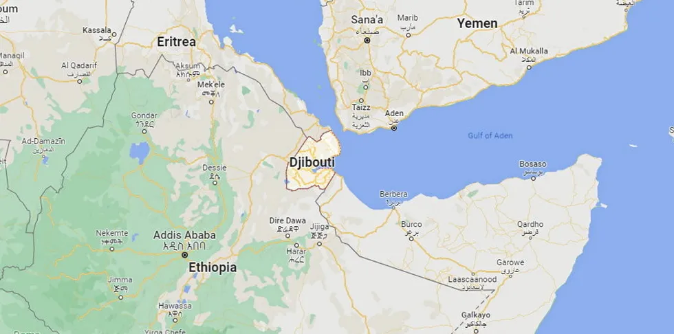 The location of Djibouti.