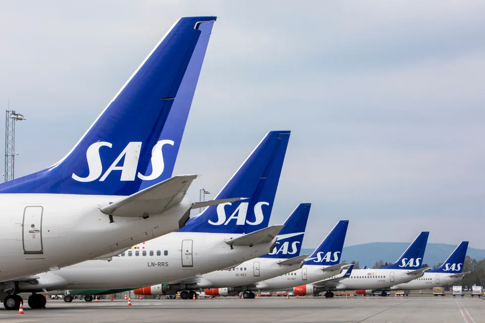 Antall passasjerer for SAS økte med 380 prosent fra mars til april.