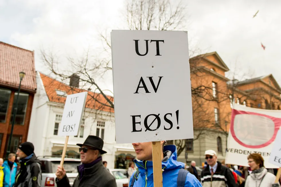 EØS-motstanden har økt siden 1. mai-toget i Trondheim 2015