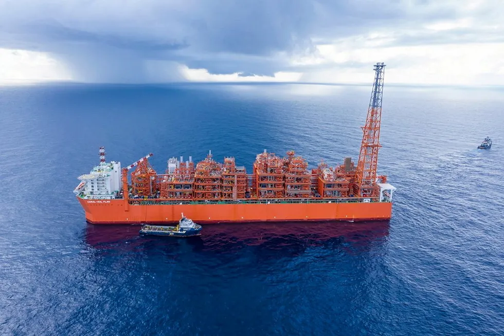 Landmark: Eni in June 2022 introduced first hydrocarbons into the Coral Sul floating liquefied natural gas vessel offshore Mozambique