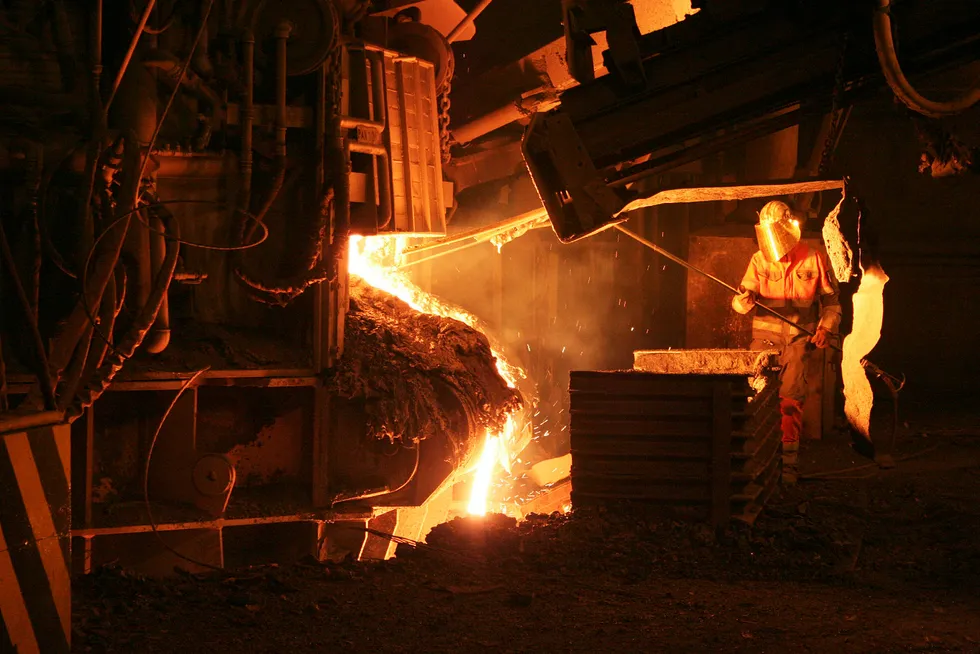 Celsa Armeringsstål i Mo i Rana eksporterer 70 prosent av stålproduksjonen på 600.000 tonn. Foto: Rune Endresen