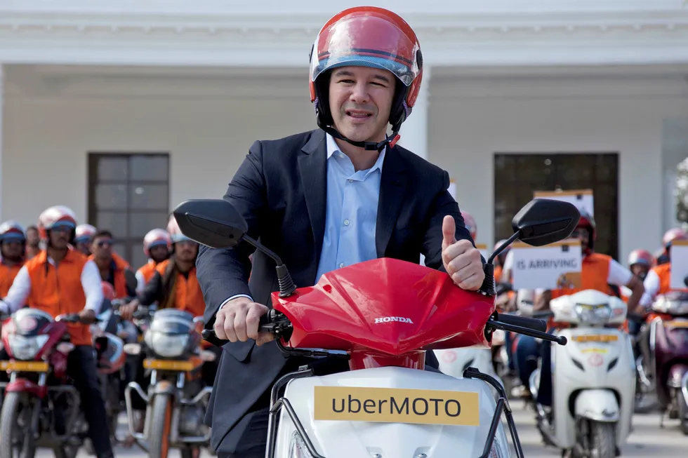 Uber-sjef Travis Kalanick er blant dem som har bidratt til at det kan være unødvendig tøft å være hunkjønn i denne ultramoderne delen av businessverden. Foto: Kumar Mahesh/AP/NTB Scanpix