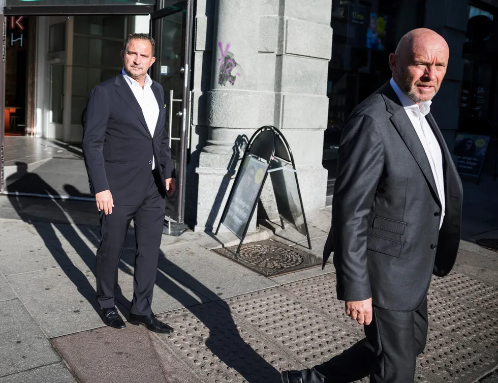 Mads Jacobsen (til venstre) og Rune Firing da de høsten 2018 lanserte etableringen av hotellkonsernet Maribel. Nå jakter bostyrer 30 millioner kroner hos de to samt hos Choice-gründeren Harald Jacobsen, far til Mads.