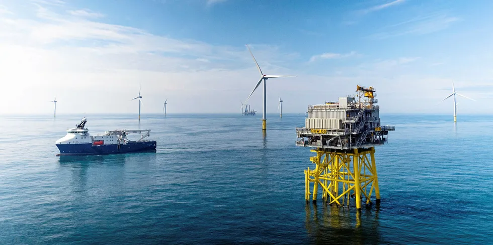 Equinor's Dudgeon offshore wind farm in UK waters.