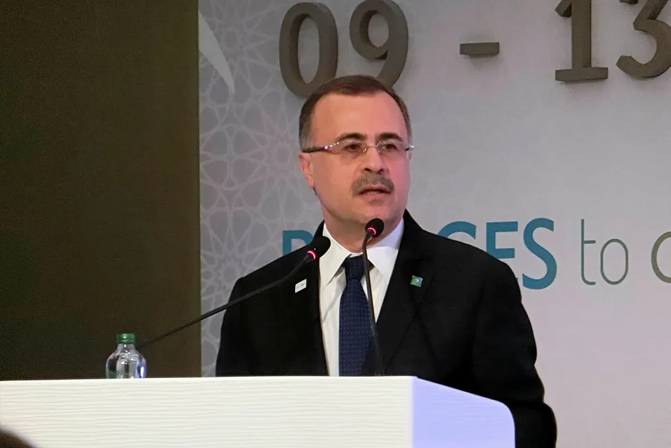 Aramco pledge: Saudi Aramco chief executive Amin Nasser at WPC 2017 in Istanbul
