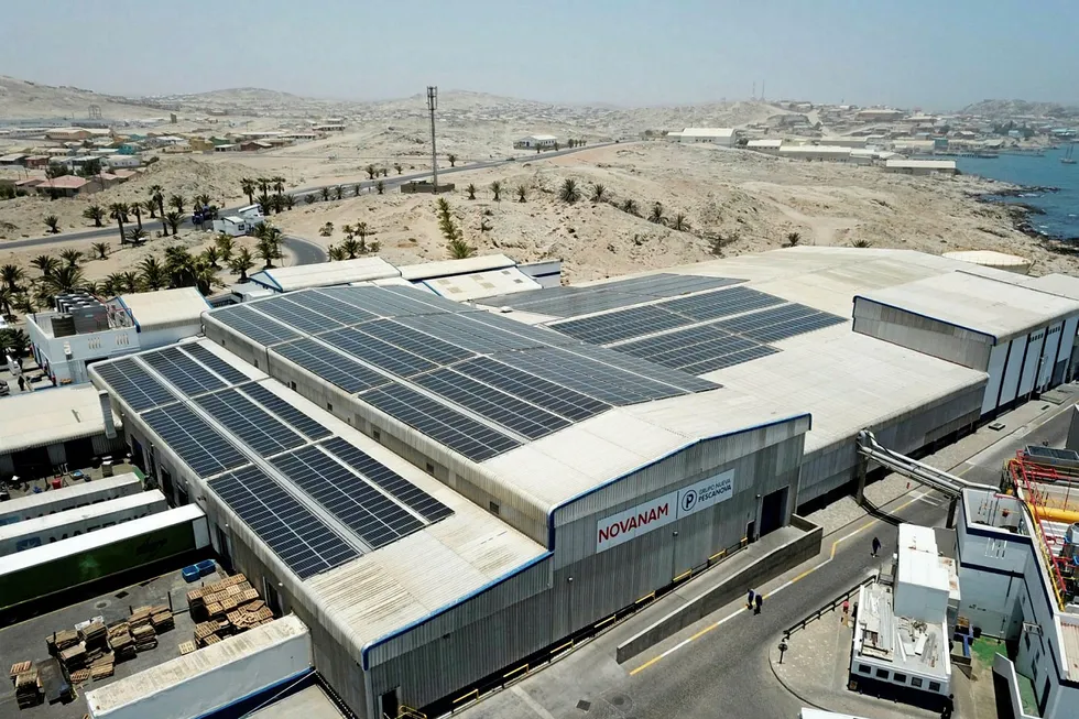 At its the Luderitz plant in Namibia, a major processor of hake and belonging to its NovaNam subsidiary, a 3,132-square-meter photovoltaic solar park has been installed.