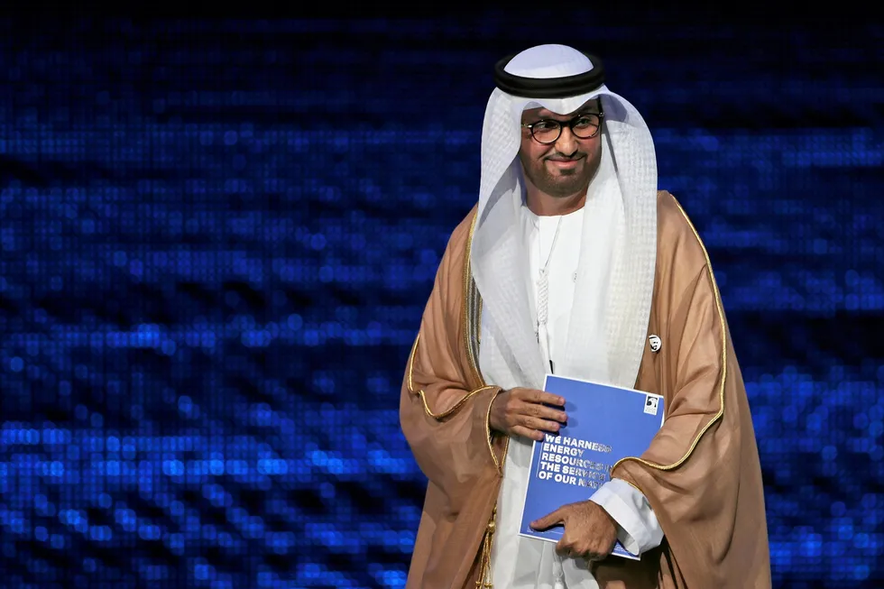 Sultan Ahmed Al Jaber, chief executive of the Adnoc group
