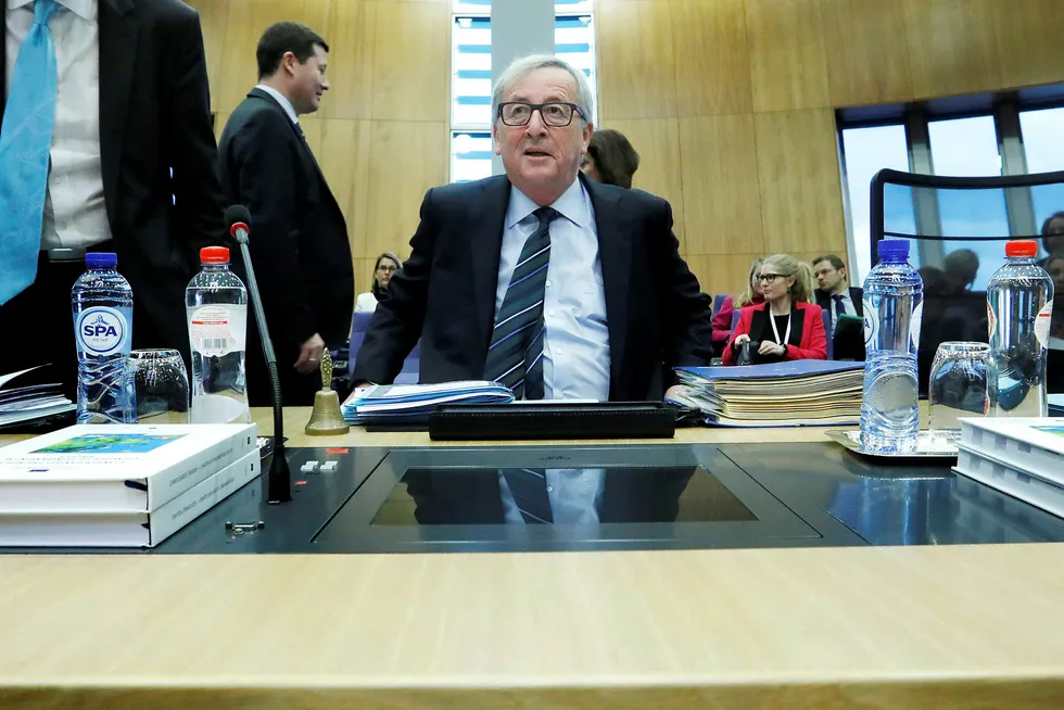 Jean-Claude Juncker fem alternative scenarioer for EUs fremtid. Foto: Yves Herman/Reuters/NTB Scanpix