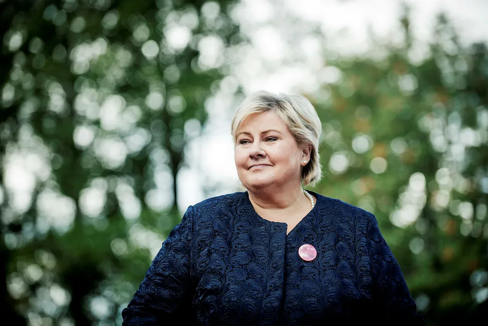 Statsminister og Høyre-leder Erna Solberg fortalte denne uken at hun er skuffet over at norske menn ikke er så likestilte som hun trodde de var blitt. Foto: Gorm K. Gaare