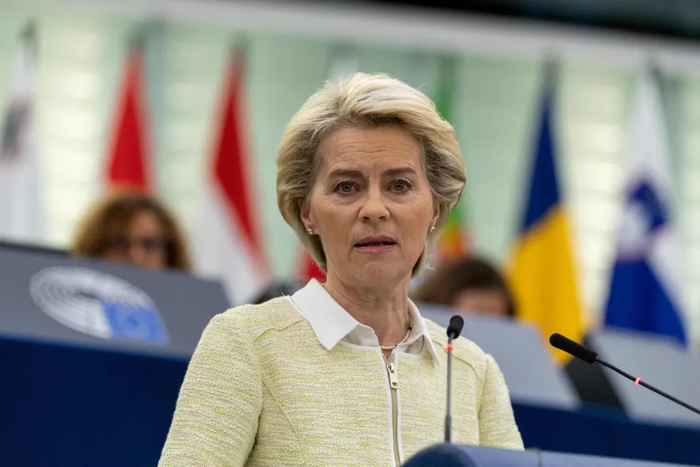 Warned you :European Commission President Ursula von der Leyen speaks during a European Parliament debate on economic sanctions against Russia