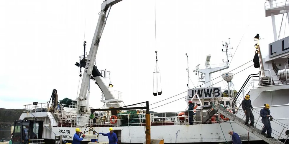 Tråleren «Ms Skaidi» en av trålerne til Hammerfest Industrifiske AS. Arkivfoto: DN