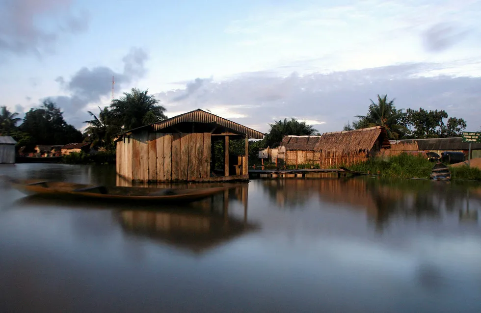 Resources: a village in Nigeria's oil-rich NIger Delta region