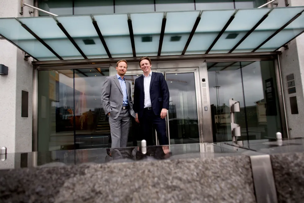 I løpet av få år har nordmennene Anders Misund (til venstre) og Christian Sinding blitt mangemilliardærer gjennom sitt partnerskap i EQT.