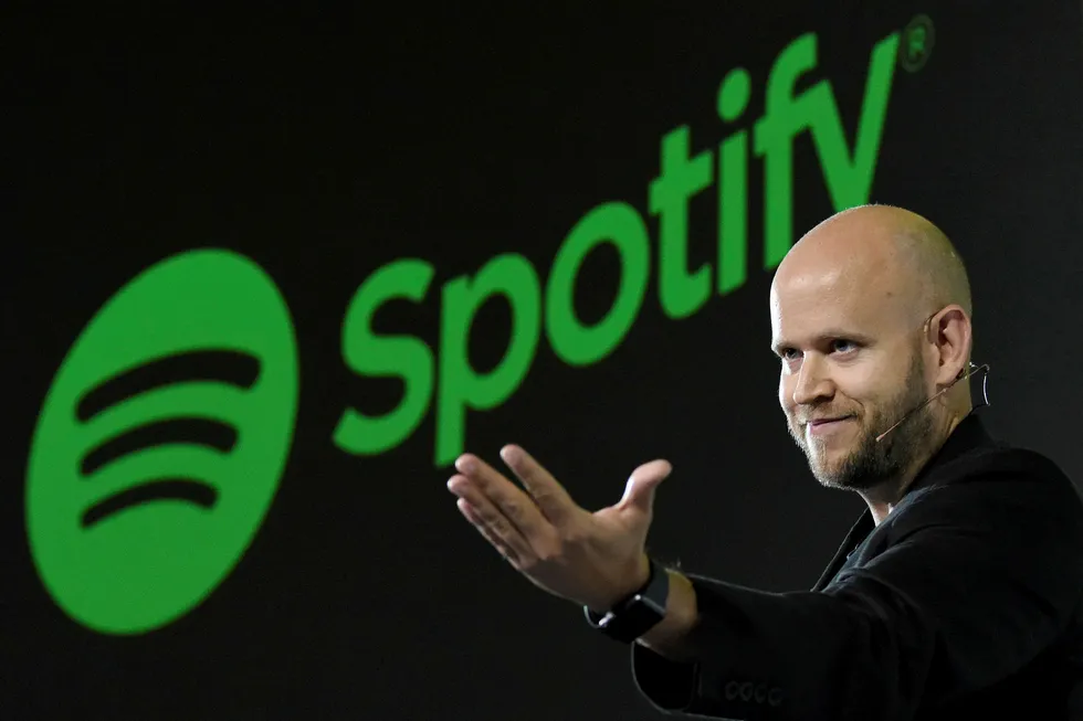 Gründer og administrerende direktør Daniel Ek i Spotify. Foto: Toru Yamanaka/AFP Photo