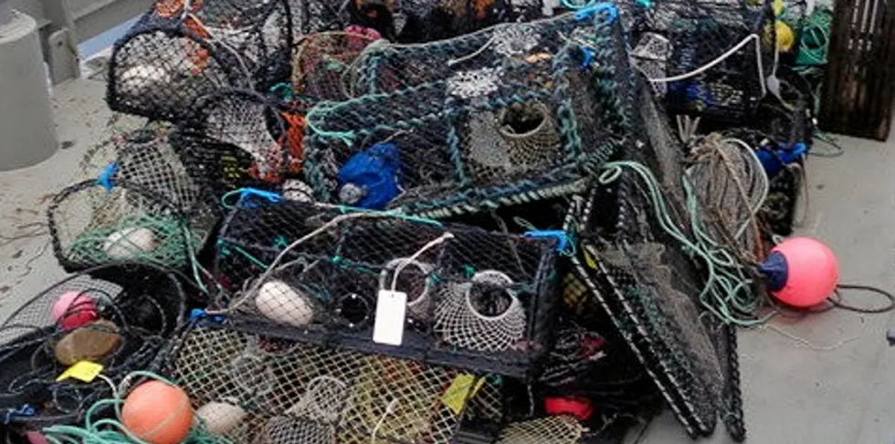 Ulovlige teiner bli beslaglagt og inndratt om de blir oppdaget. Her er teiner Fiskeridirektoratet har beslaglagt.